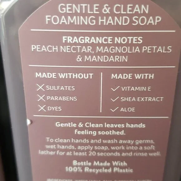 🥳3/20🥳Bath & Body Works PINK PEACH BLOSSOM Gentle Foaming Hand Soap - Picture 6 of 6